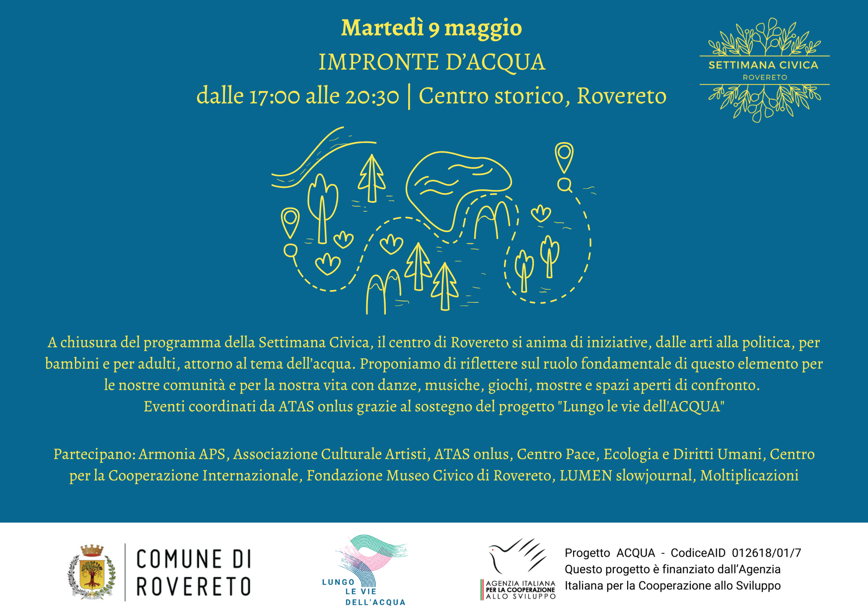 Cartolina evento "impronte d'acqua"